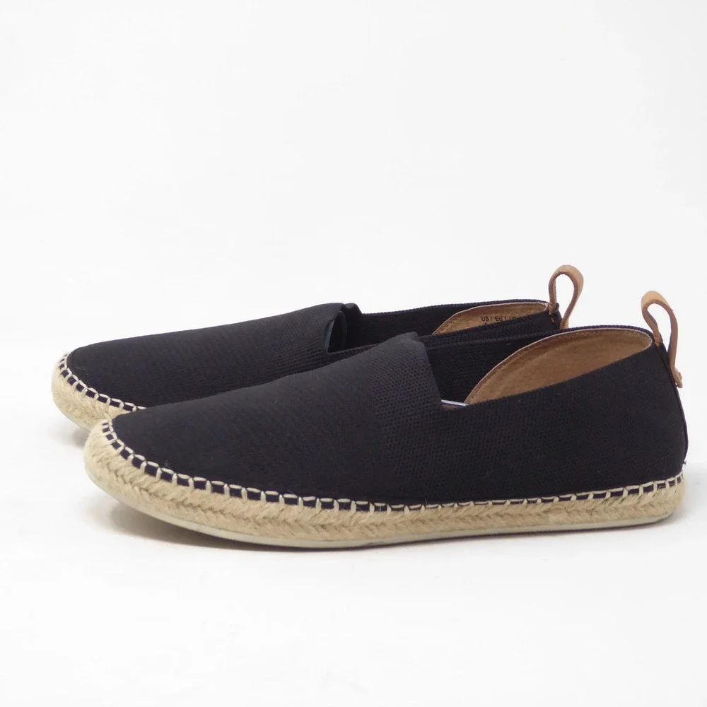 Gentle Souls Women Lizzy Slip On Espadrille Black Knit Flats Size 6